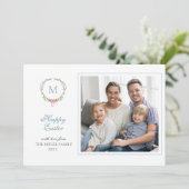 イースターモノグラムのフォトグリーティングカード シーズンカード (スタンド正面)