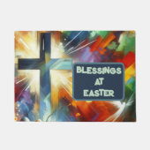 イースターモノグラムの恵み | ドアマット (正面)