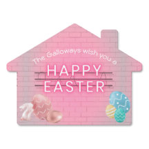 イースターモノグラムバニーエッグピンクシックスタイリッシュかわいい