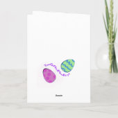 イースターモンキーおもしろい折りグリーティングカード カード (裏面)