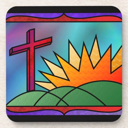 イースターモーニングコルクコースター コースター (正面)