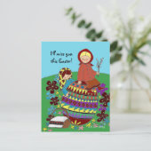 イースターモーニングピサンカウクライナフォークアート シーズンポストカード (スタンド正面)