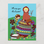 イースターモーニングピサンカウクライナフォークアート シーズンポストカード (正面)