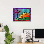 イースターモーニングプリント ポスター (ホームオフィス)