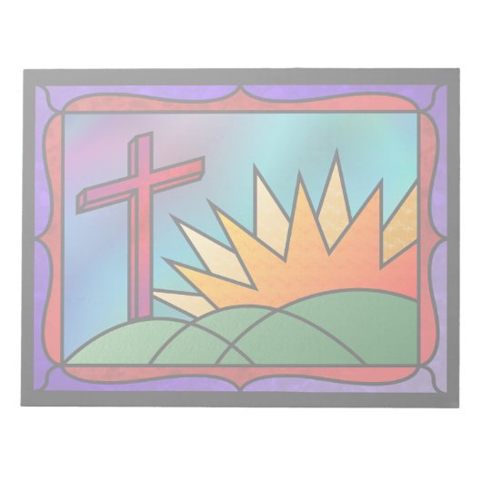 イースターモーニングメモ帳 ノートパッド (正面)