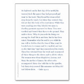 イースターモーニング、女性の墓の祈りの言葉カード テーブルナンバー (裏面)