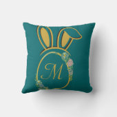 イースターユニークバニーモノグラム クッション (裏面)