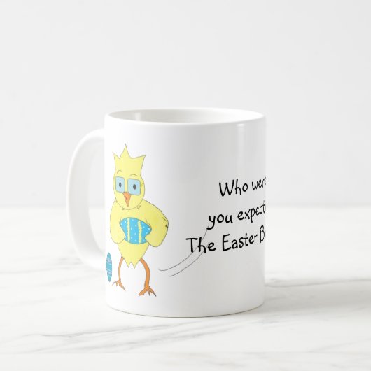 イースターユーモアのある コーヒーマグカップ (正面左)