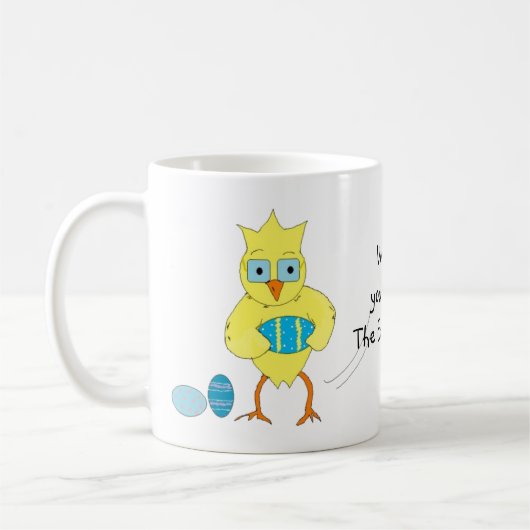イースターユーモアのある コーヒーマグカップ (左)