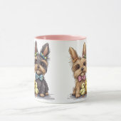 イースターヨークシャーテリアドッグ マグカップ (中央)