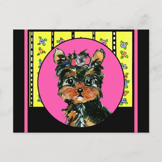 イースターヨークシャーテリアプー シーズンポストカード (正面)