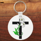 イースターライリーとクロス キーホルダー (正面)