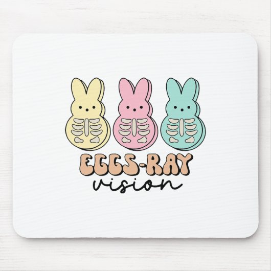 イースターラジオロジーバニー卵線視覚X線技術R マウスパッド (正面)