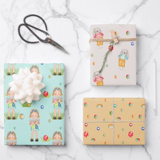 イースターラッピング紙 ラッピングペーパーシート (正面)