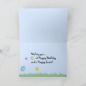 イースターラバ走スハッピーイースター誕生日カード シーズンカード (内部)