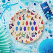 イースターラビカスタムット紙プレート9 in ペーパープレート (パーティー)