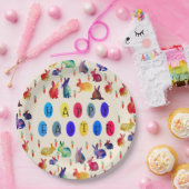 イースターラビカスタムット紙プレート9 in ペーパープレート (パーティー)