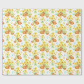 イースターラビットエッグスダッフォジル ラッピングペーパー (フラット)