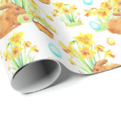 イースターラビットエッグスダッフォジル ラッピングペーパー (ロールコーナー)