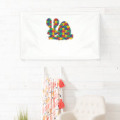 イースターラビットオートティスアウェアネスパズルピース自爆者 横断幕 (インサイチュ)