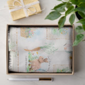 イースターラビットキャロットパッチフローラウッドデコパージュ 薄葉紙 (ギフト)