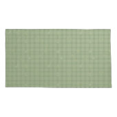 イースターラビットチキングリーンプレイドパターン 枕カバー (裏面-左)