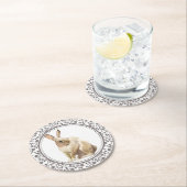 イースターラビットデザイン ラウンドペーパーコースター (インサイチュ)