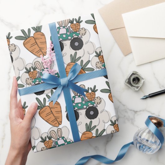イースターラビットトラックラッピング紙 ラッピングペーパー (ギフト)