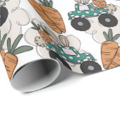 イースターラビットトラックラッピング紙 ラッピングペーパー (ロールコーナー)