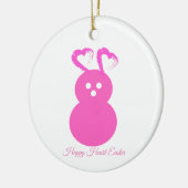 イースターラビットハートオーナメント セラミックオーナメント (左)
