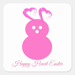 イースターラビットハートシール スクエアシール