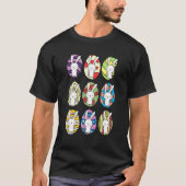 イースターラビットバニーエッグおもしろい狩りファミリー Tシャツ (正面)