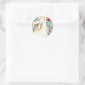 イースターラビットバニーハレスティッカー ラウンドシール (バッグ)