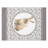 イースターラビットフローラブラウン テーブルクロス (正面(横))