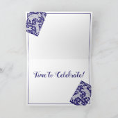 イースターラビットペイズリーブルー&ホワイトバユニークニー シーズンカード (内部)