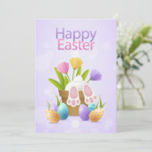 イースターラビットホリデーカード シーズンカード (スタンド正面)