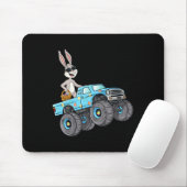 イースターラビットライディングモンスタートラックおもしろい少年少女 マウスパッド (マウス)