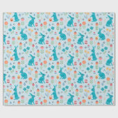 イースターラビットラッピング紙 ラッピングペーパー (フラット)