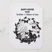 イースターラビットリースの兄弟と義妹 シーズンカード (正面/裏面)