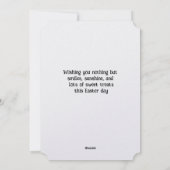 イースターラビットリースの兄弟と義妹 シーズンカード (裏面)