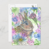 イースターラビット春ガーデン シーズンポストカード (正面/裏面)