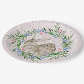 イースターラビット紙プレート ペーパープレート (アングル)