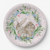 イースターラビット紙プレート ペーパープレート (正面)