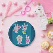 イースターラビット紙プレート ペーパープレート (パーティー)