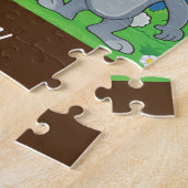 イースターラビット、バスケット&ハウスパズルパーソナライズされた。 ジグソーパズル (側面)