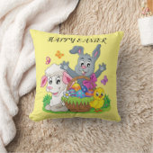 イースターラビット、子羊&シック装飾用クッション。 クッション (ブランケット)