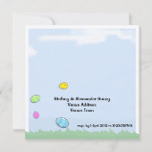 イースターラビッ走トイースターパーティの招待状 招待状 (裏面)