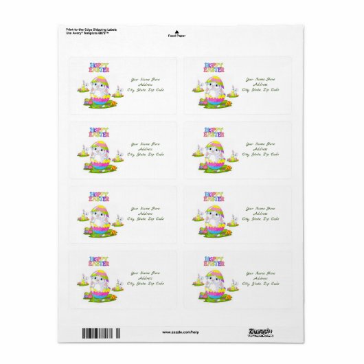 イースターラベル ラベル (フルシート)