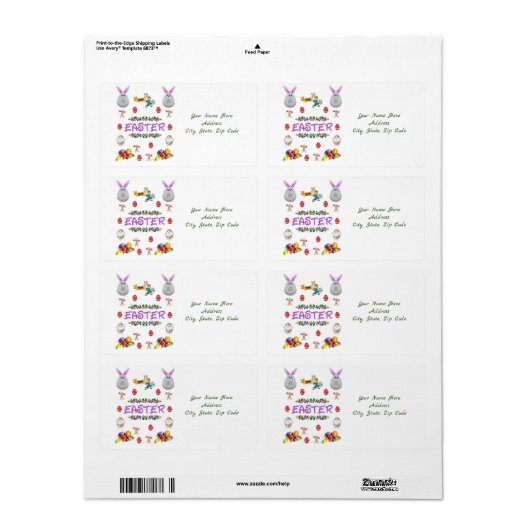 イースターラベル ラベル (フルシート)