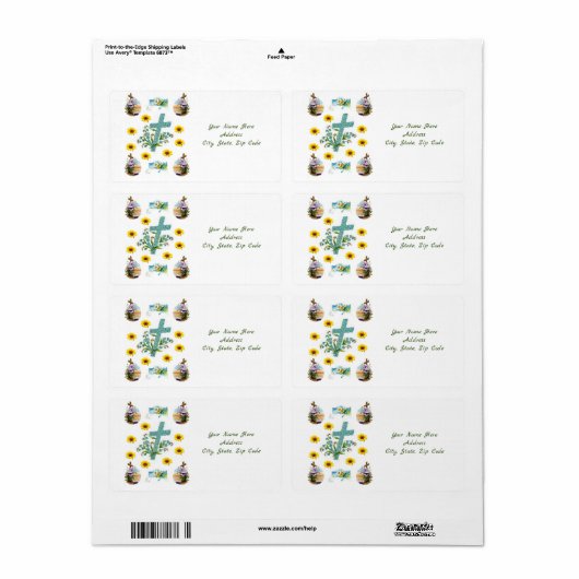 イースターラベル ラベル (フルシート)